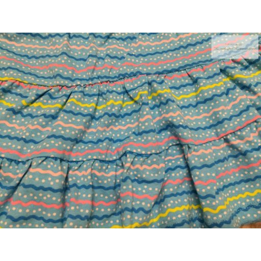 Kids 5-6 év 110-116 cm kék, színes mintás pamut lány szoknya - újszerű,hibátlan