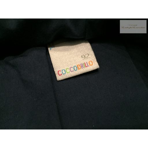 Coccodrillo 2 év 92 cm kék, rakott, piros-ezüst pöttyös elegáns lány szoknya-újszerű,hibátlan