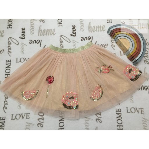 Monsoon 9-10 év 134-140 cm  rózsaszín, flitteres-tüllös lány szoknya - újszerű,hibátlan