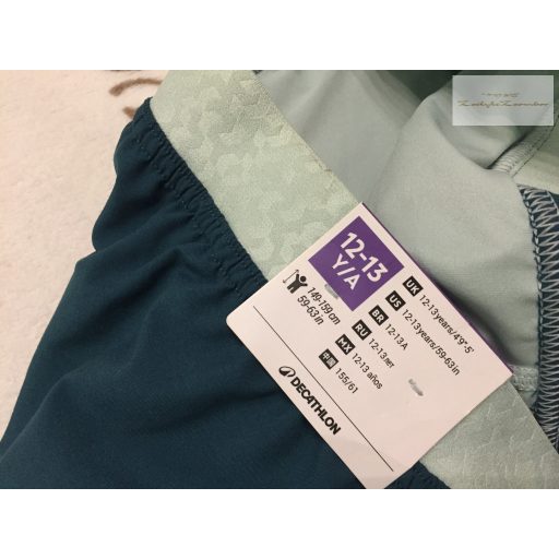 Decathlon 12-13 év 152-158 cm zöld sport lány túra (rövid)nadrágszoknya - új, címkés