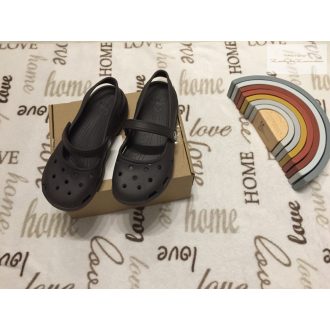   Crocs W5 bth 22 cm barna könnyű nyári lány szandál - újszerű,hibátlan