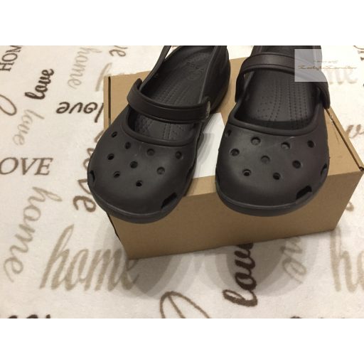 Crocs W5 bth 22 cm barna könnyű nyári lány szandál - újszerű,hibátlan