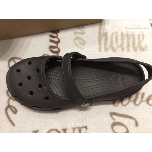 Crocs W5 bth 22 cm barna könnyű nyári lány szandál - újszerű,hibátlan