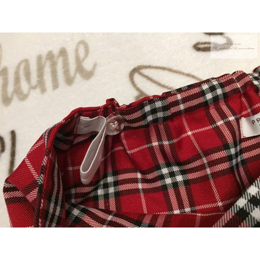 Primark 10-11 év 140-146 cm piros kockás rakott lány szoknya - újszerű,hibátlan