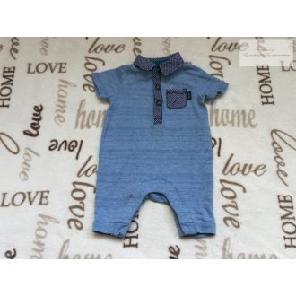   Ted Baker 56 cm, 4,5 kg kék, galléros puha pamut fiú rugdalózó - újszerű,hibátlan