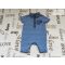 Ted Baker 56 cm, 4,5 kg kék, galléros puha pamut fiú rugdalózó - újszerű,hibátlan