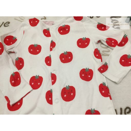 Fred§Flo 12 - 18  hó 86 cm eper mintás pamut lány rugadalózó-újszerű,hibátlan