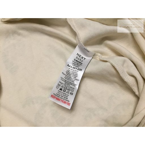 Next 3-6 hó  68 cm bézs, zöld pálmafa mintás pamut rugdalózó -újszerű,hibátlan