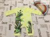 Ted Baker újszülöttre való 4,5 kg sárga, zöld levél mintás hátul masnis pamut lány rugdalózó - új, csak lecímkézve-átnőtt
