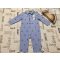Ted Baker 9-12 hó 74-80 cm pingvin mintás vékonyabb vászon fiú shromper/ kezeslábas/ rugdalózó- új, címkés