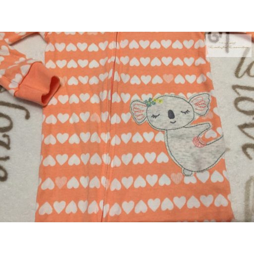 Carter's  9-12 hó 74-80 cm szív és panda mintás pamut lány rugdalózó - új, szettet bontottam