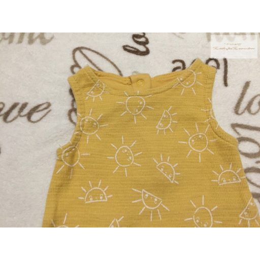 Primark újszülöttre való 3,4 kg napocska mintás pamut ujjatlan rugdalózó/ playsuit - újszerű, hibátlan