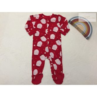   Matalan 9 -12 hó 74 -80 cm piros, télapó mintás vékony polár rugdalózó - újszerű,hibátlan- karácsonyi