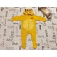 Disney újszülöttre való 50- 56  cm sárga Simba mintás cipzáros pamut fiú rugdalózó/ kezeslábas-újszerű,hibátlan- Oroszlánkirály