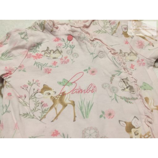 Disney at TU 6 - 9 hó 68-74 cm Bambi - virágmintás pamut lány rugdalózó- újszerű,hibátlan