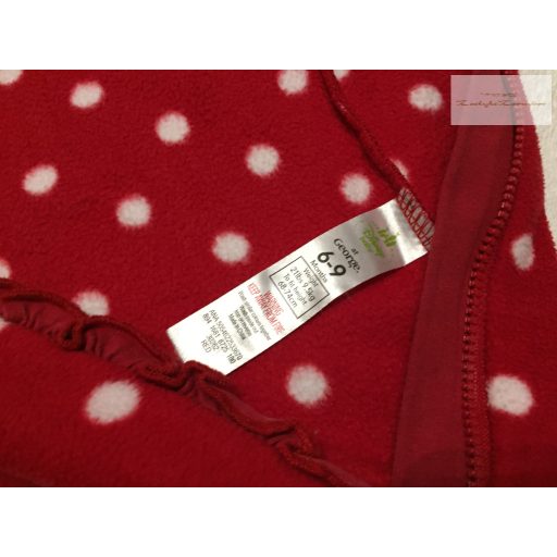 Disney at George 6 - 9 hó 68-74 cm piros, Minnie mintás puha polár lány rugdalózó- újszerű,hibátlan