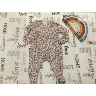 TU 3-6 h 62-68 cm  fenekén fodros-virágmintás pamut lány rugdalózó újszerű,hibátlan   TU 3-6 h 62-68 cm  fenekén fodros-virágmintás pamut lány rugdalózó újszerű,hibátlan