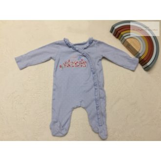   Nutmeg 0 -3 hó 62 cm világoskék, Cutest Little Sister feliratos pamut lány rugdalózó-  újszerű,hibátlan