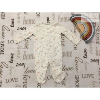   Mothercare 1-3 hó 6,5 kg  bézs, nyuszi - mókus-róka mintás pamut lány rugdalózó - új, szettet bontottam