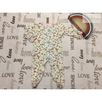   Mamas§Papas 6-9 hó 68-74 cm virágmintás pamut lány rugdalózó - újszerű,hibátlan