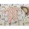 Baby Club 56 cm nyuszi és virágmintás  pamut lány rugdalózó- újszerű,hibátlan