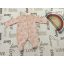 Baby Club 56 cm nyuszi és virágmintás  pamut lány rugdalózó- újszerű,hibátlan
