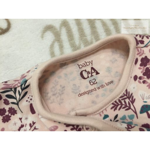 C§A up to 3 month 62 cm színes virágmintás pamut lány rugdalózó- újszerű,hibátlan