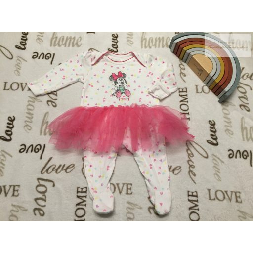 Disney at George 0 - 3 hó  56 - 62 cm  tüll szoknyás - Minnie mintás pamut lány rugdalózó újszerű,hibátlan