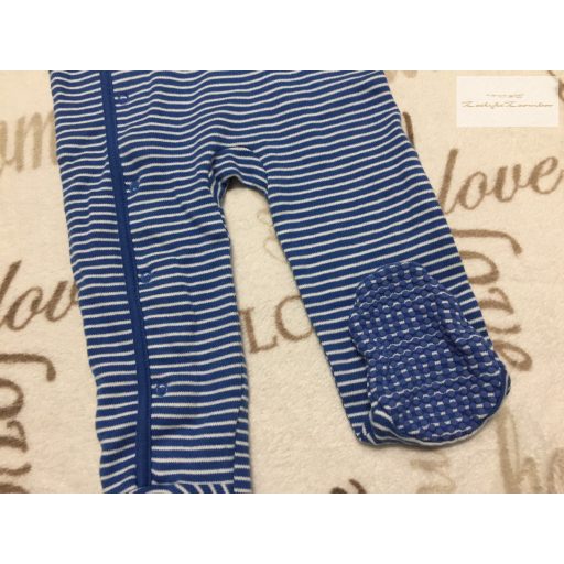 V by Very 9-12 hó 74-80 cm kék csíkos dinó mintás pamut fiú rugadalózó- újszerű,hibátlan