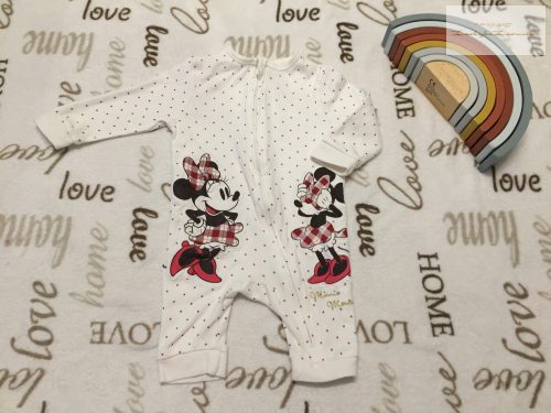 Disney at Primark 3-6 hó 62-68 cm Minnie mintás vékony pamut lány cipzáros rugdalózó -újszerű,hibátlan