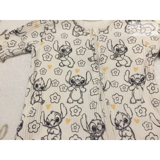 Disney at George 3-6 hó 62-68 cm Lilo §Stich mintás bordázott  pamut  rugdalózó- újszerű,hibátlan