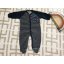 Up to 3 month 62 cm kék - fehér csíkos, autó mintás puha plüss fiú rugdalózó - újszerű,hibátlan