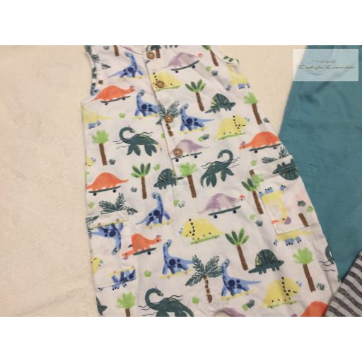 TU, Next 0-3 hó 56-62 cm és 3-6 hó 62-68 cm  vékony pamut fiú rugdalózó/ playsuit szett 4 db - újszerű,hibátlan