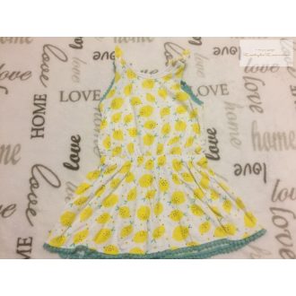   Matalan 3-4 évesre való 104 cm citrom mintás vékony pamut lány tunika/ kis ruha-újszerű,hibátlan