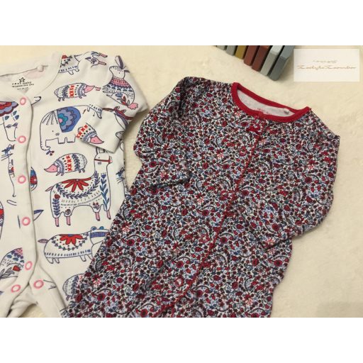 Next up to 1 month 4, 5 kg virág-  állat mintás, I Love my Daddy feliratos pamut lány  rugdalózó szett 3 db-újszerű,hibátlan