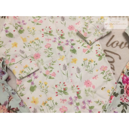 Next 3-6 hó  68 cm virágmintás pamut lány rugdalózó 2 db és body szett 3 db -újszerű, hibátlan